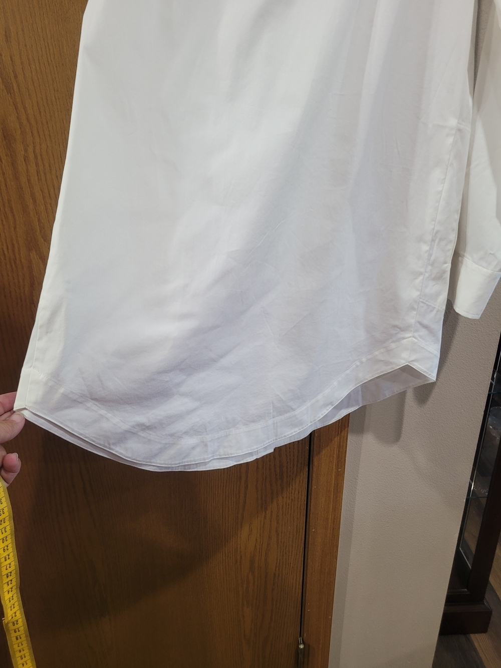Lafayette 148 New York White Button-Down Long Shirt Tunic Size 0 EUC - Picture 9 of 11